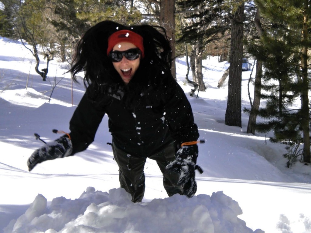 Winter bliss on the grounds of the Yosemite Gateway Chalet.